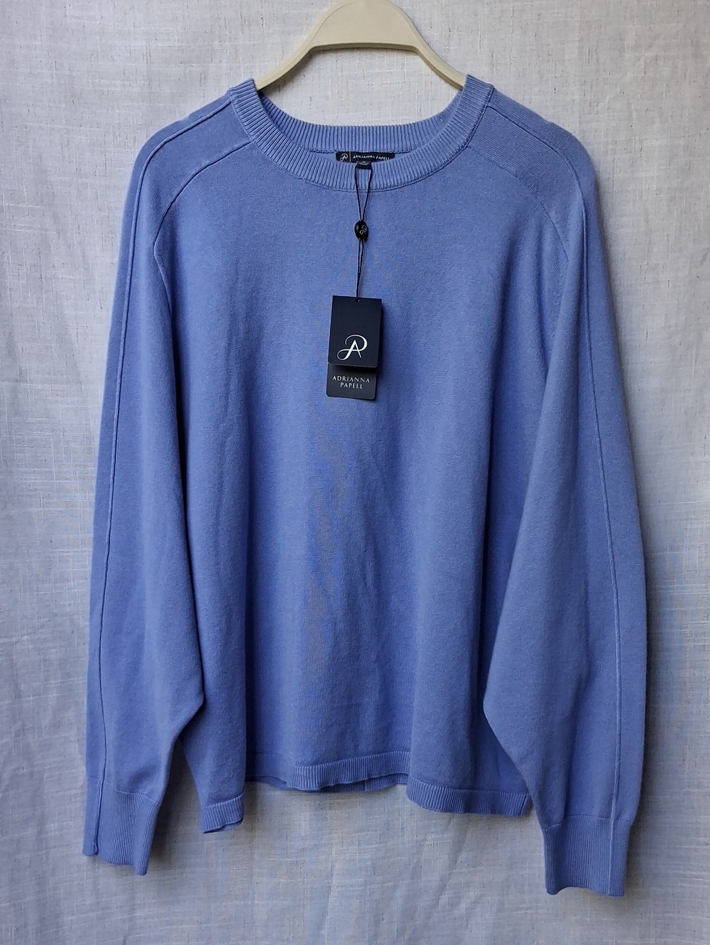 Adrianna Papell Dolman Sleeve Sweater Veri Peri XL Blue